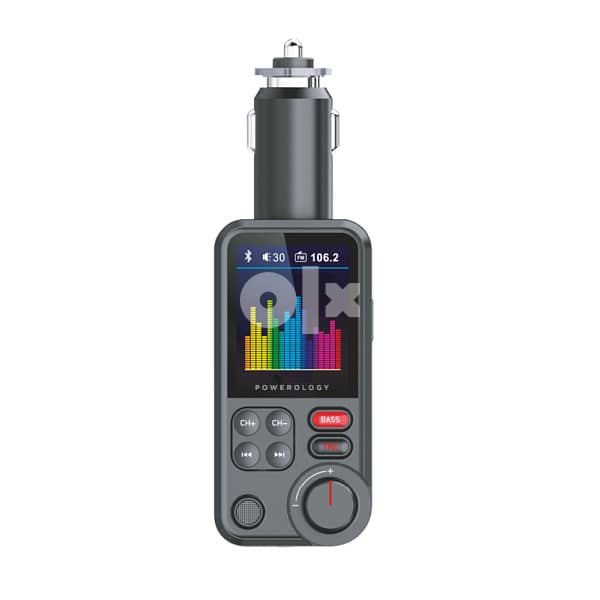 Powerology FM Transmitter Pro Car Charger 23W - Black 3