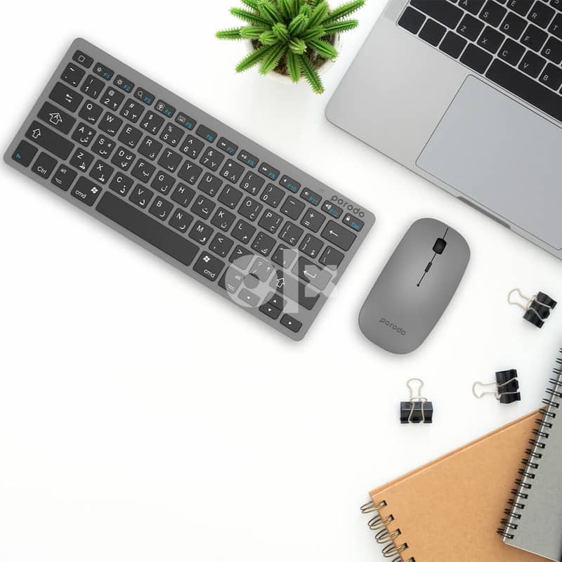 Porodo Slim Bluetooth Keyboard & Mouse 1