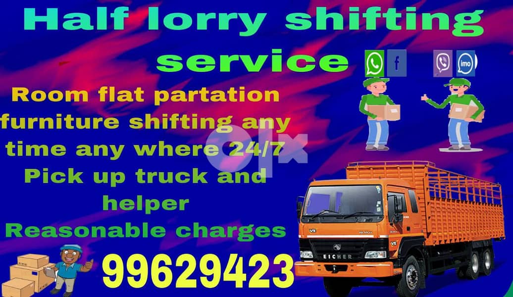 Half lorry shifting service 99 62-94 23 8