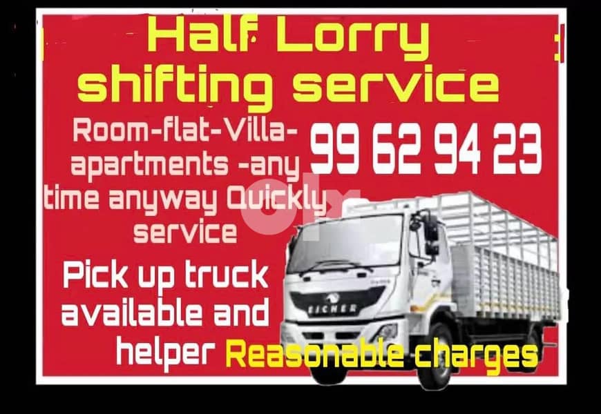 Half lorry shifting service 99 62-94 23 12