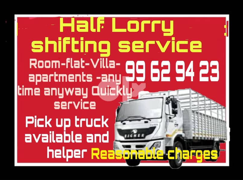 Half lorry shifting service 99 62-94 23 13