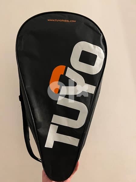 Orange Tyro padel racket with Racket cover 2