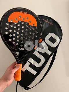 Orange Tyro padel racket with Racket cover
