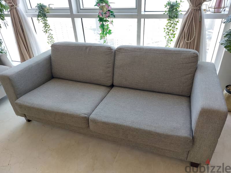 3 + 3 + 1 Branded Grey Sofa set for sale in excellent condition 2