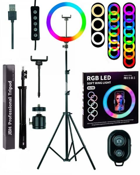 ring light 30cm medium size rgb colors high density 6