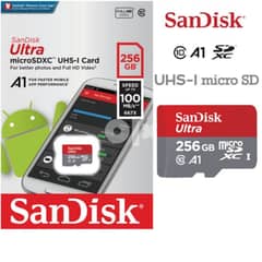 sandisk 256 ultra micro sd card 100mbps speed