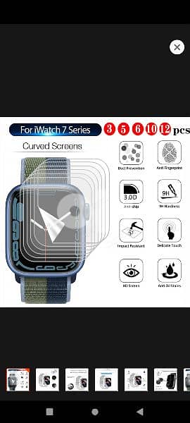 Apple watch series 7.45 mm pcs full cover screen protector 0