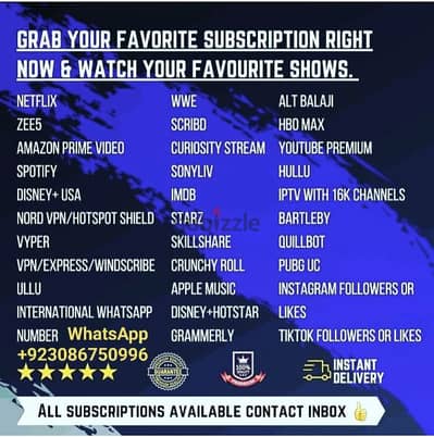 All Subscription Available