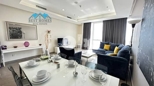 Modern style 3 BR furnished apartment in salmiya Sea view