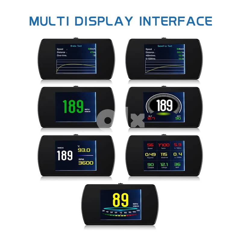 Smart Display 4.3inch Screen P12 Car HUD Head Up Display Security Syst 1