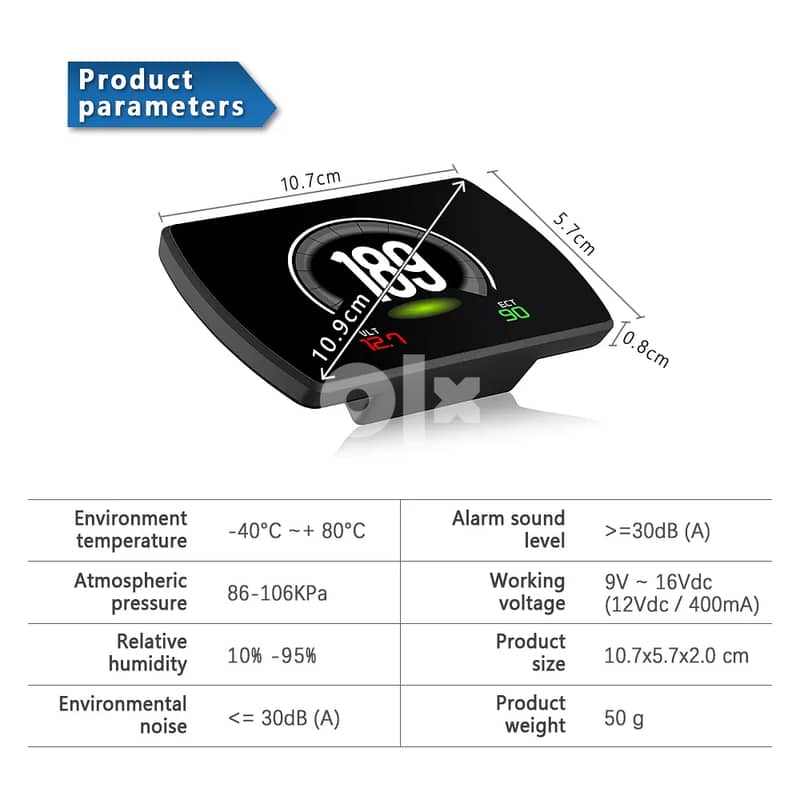 Smart Display 4.3inch Screen P12 Car HUD Head Up Display Security Syst 5