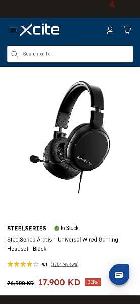 steel series ARCTIS 1 Gaming headset (wired) 0