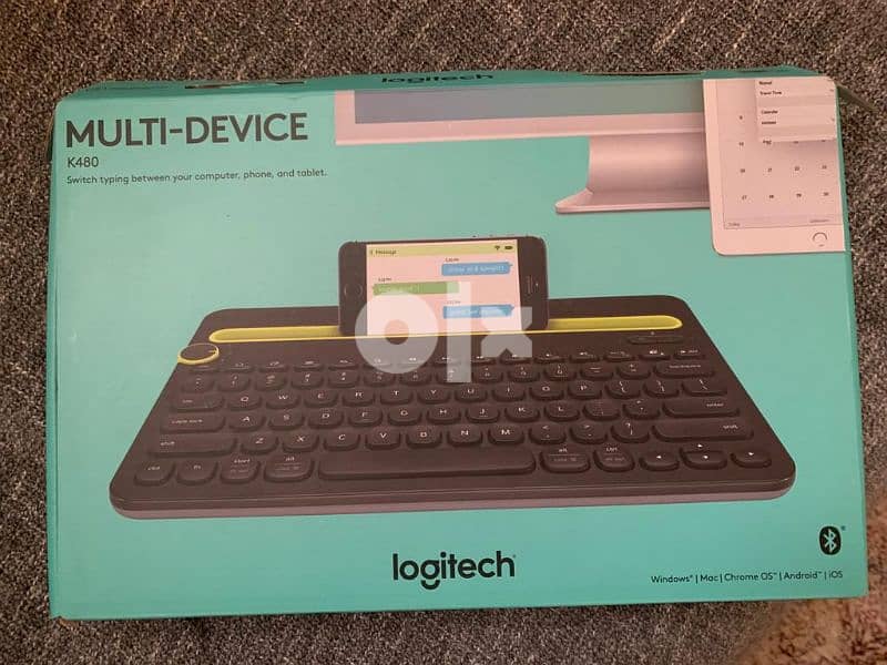 Logitech K480 Multi device Bluetooth keyboard new Box pcs 2