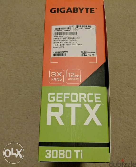 NEW GIGABYTE GeForce RTX 3080 Ti Gaming 3
