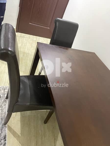 SAFAT HOME Wooden dining table with 6 chairs 0
