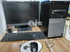 computer dell, desktop 18",keyboard and mouse