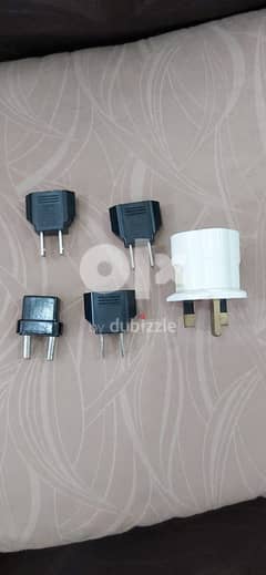 Round to flat/ Flat to round 2/3 pin converters for 500 fils 0