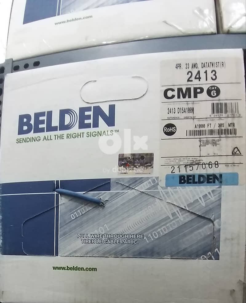 Belden CAT6 Plenum Cable-4Pair 0