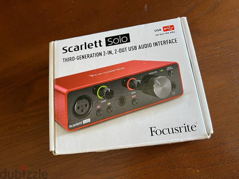 New Focusrite Scarlett Solo 3rd Generation Sealed 0