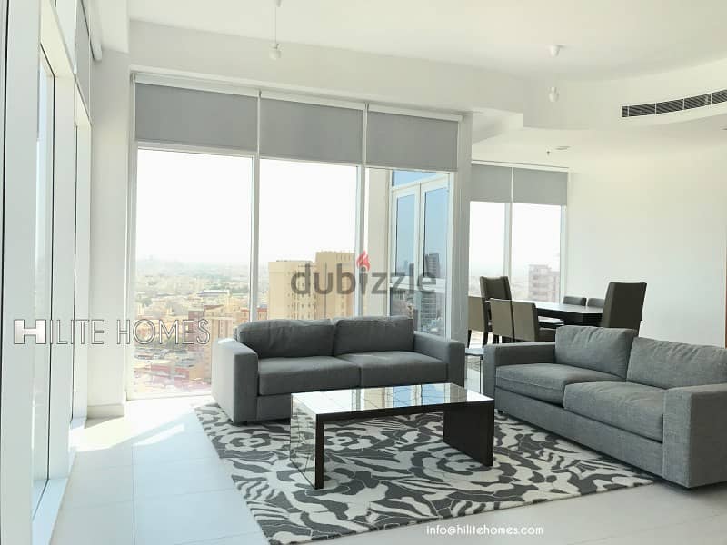 SEMI FURNISHED THREE BEDROOM APARTMENT FOR RENT,NEAR KUWAIT CITY 2
