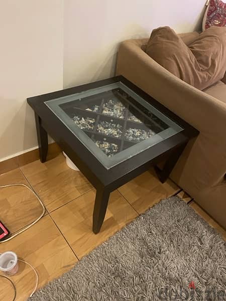 Used Safat Coffee Table and 2 Side tables with drawers Originally 95kd 1