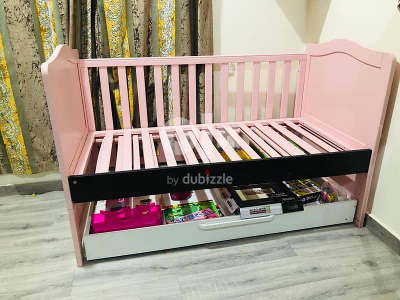 Kid Bed with mattress and storage for sale 1