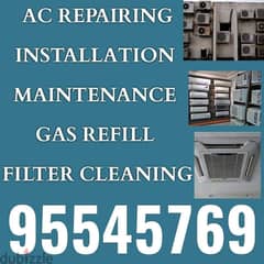 Call 95545769 Air Conditioner repair gas fill cleaning installation