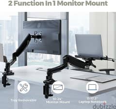 FLEXIMOUNTS 2-in-1 Monitor Arm Laptop Mount, Swivel, Height adjustable 0