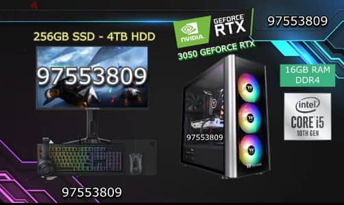 للبيع أقوى PC GAMING جديد جاهز Core i5 10 gen/16 GB ram/3060 RTX 12GB/