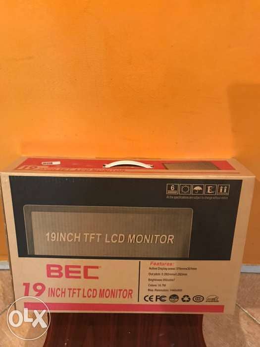 BEC 19 inch TFT LCD monitor light used 2