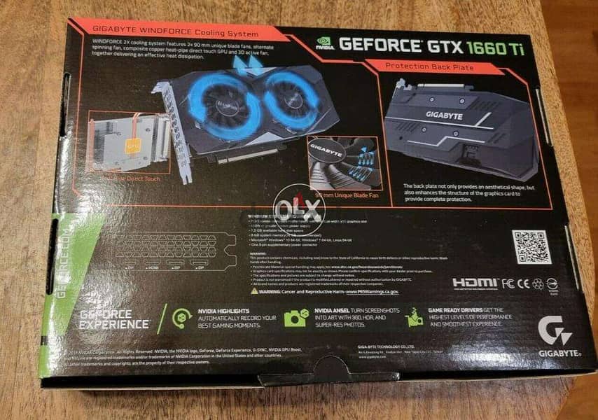 NEW Gygabyte GeForce GTX 1660 TI OC 6G 3