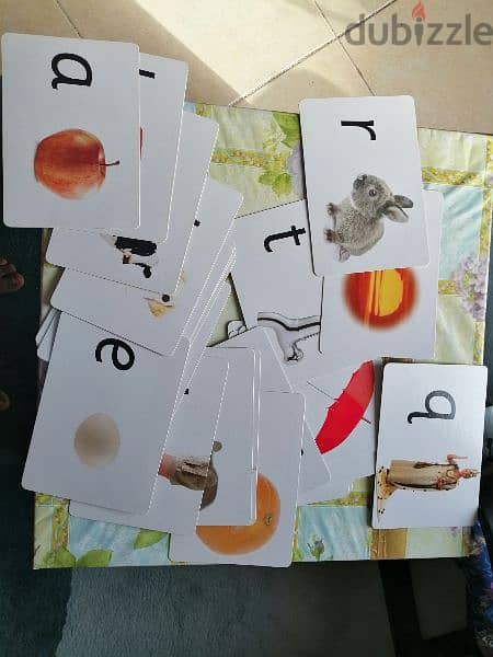 Wooden Alphabet and numbers with flash cards. 1