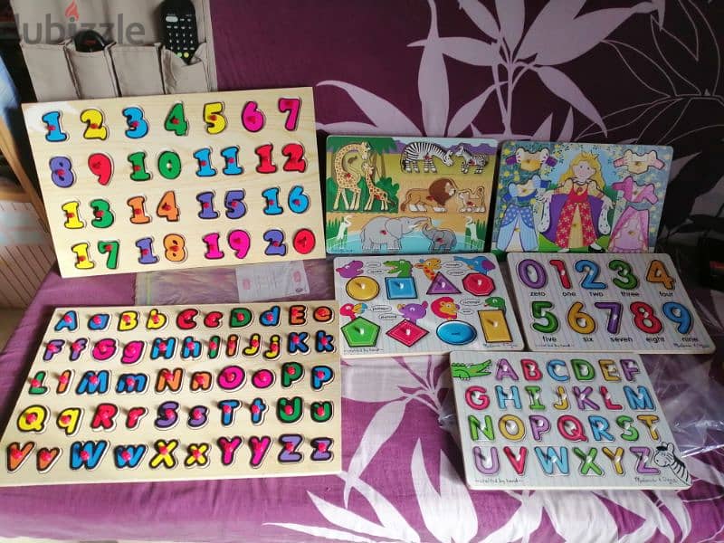 Wooden Alphabet and numbers with flash cards. 3