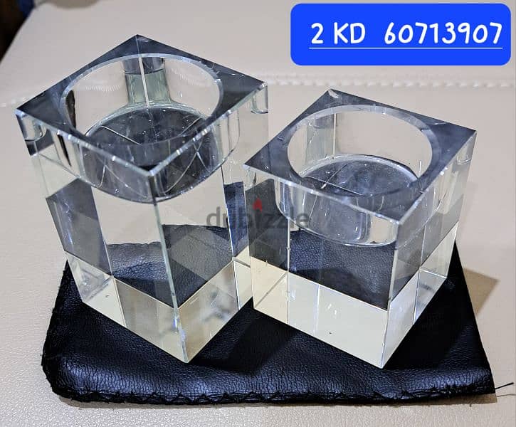 2 crystal candle stand @2KD 60713907 0