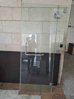 glass door with steel handle for sale 50342745