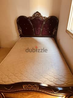 Bed with mattress and sofa set
