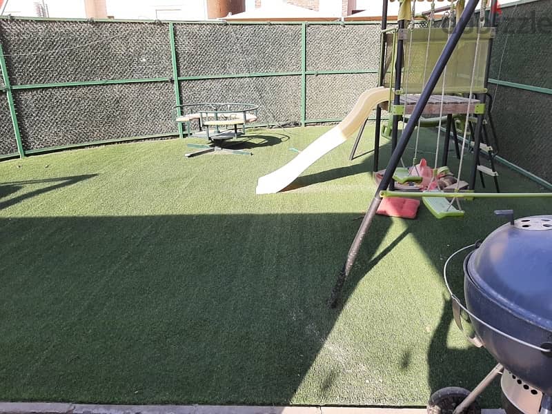 for rent in abu Al Hasaniya villa ground floor with garden 3