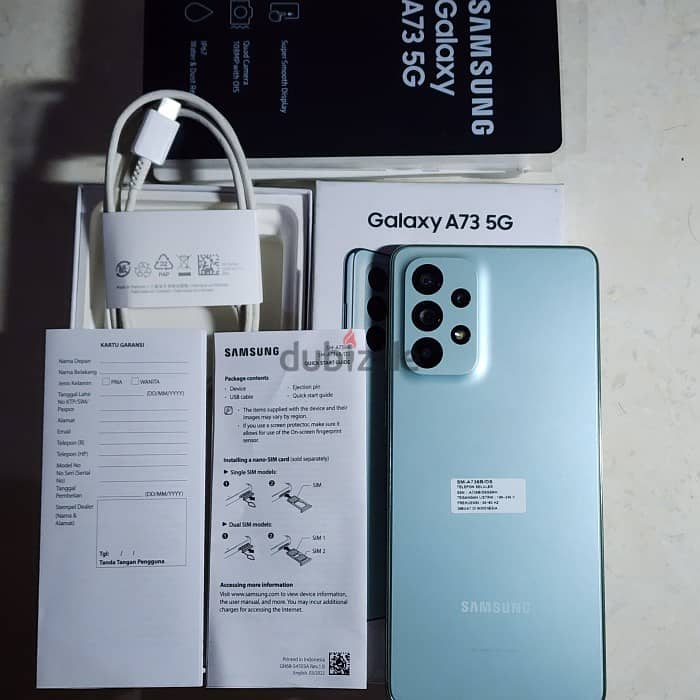 Samsung A73 Green color with 256 GB internal & 8GB Ram for sale 0