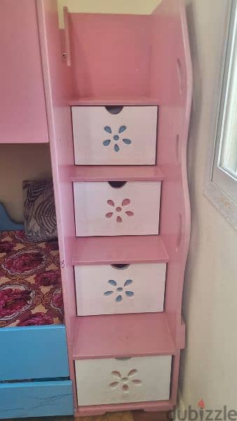 bunk bed blue pink coloured ( pls call on whatsapp for the given no ) 0
