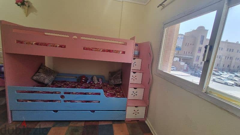 bunk bed blue pink coloured ( pls call on whatsapp for the given no ) 1
