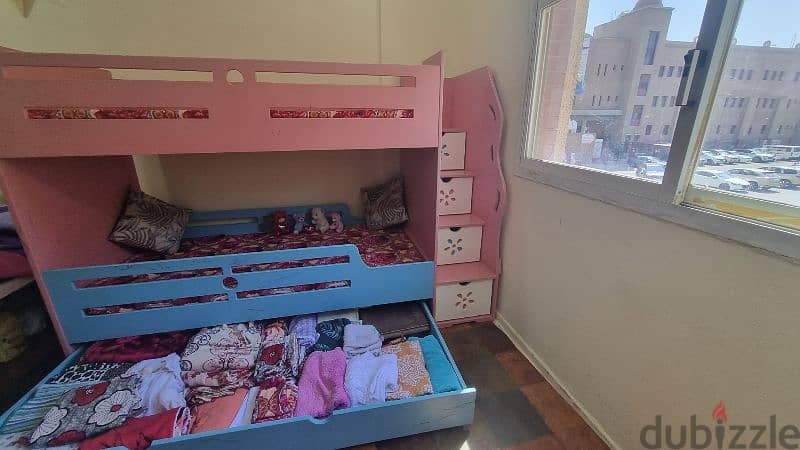 bunk bed blue pink coloured ( pls call on whatsapp for the given no ) 4