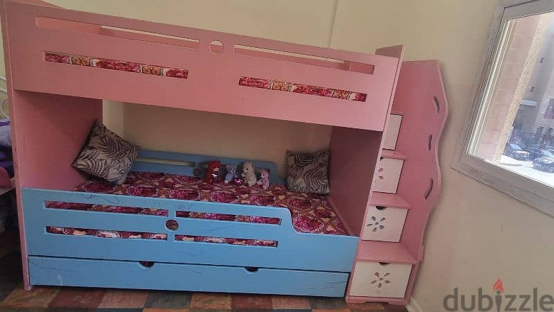 bunk bed blue pink coloured ( pls call on whatsapp for the given no ) 6