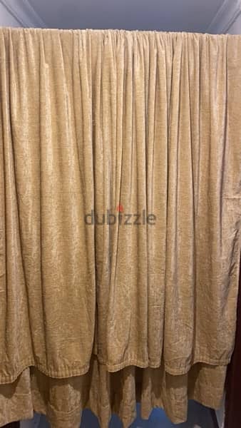 Beige Plain Curtain For living room (New) 1