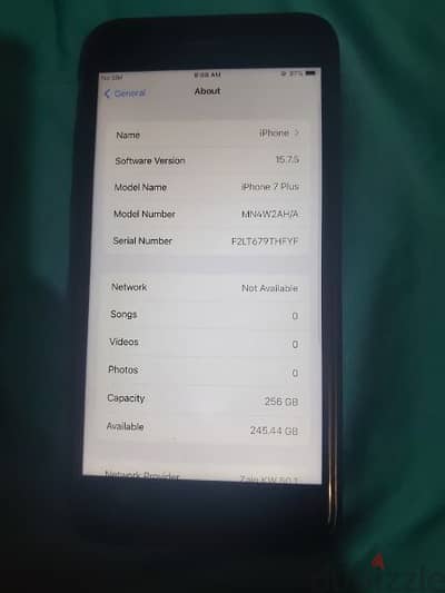 ايفون ٧ بلس اصلي نظيف ٢٥٦ جيجا وبطارية ١٠٠ جديده