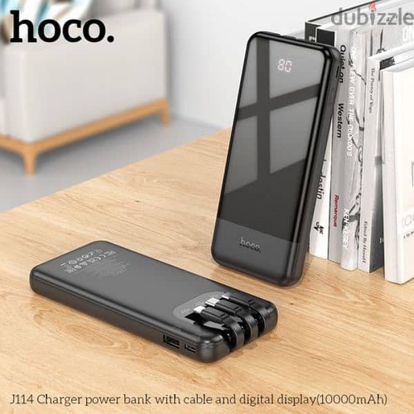 j114. charger power bank with cable & digital  display 10000 mah. 3