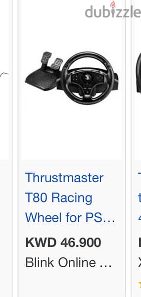 Steering racing wheelسكان Thrustmaster T80 1