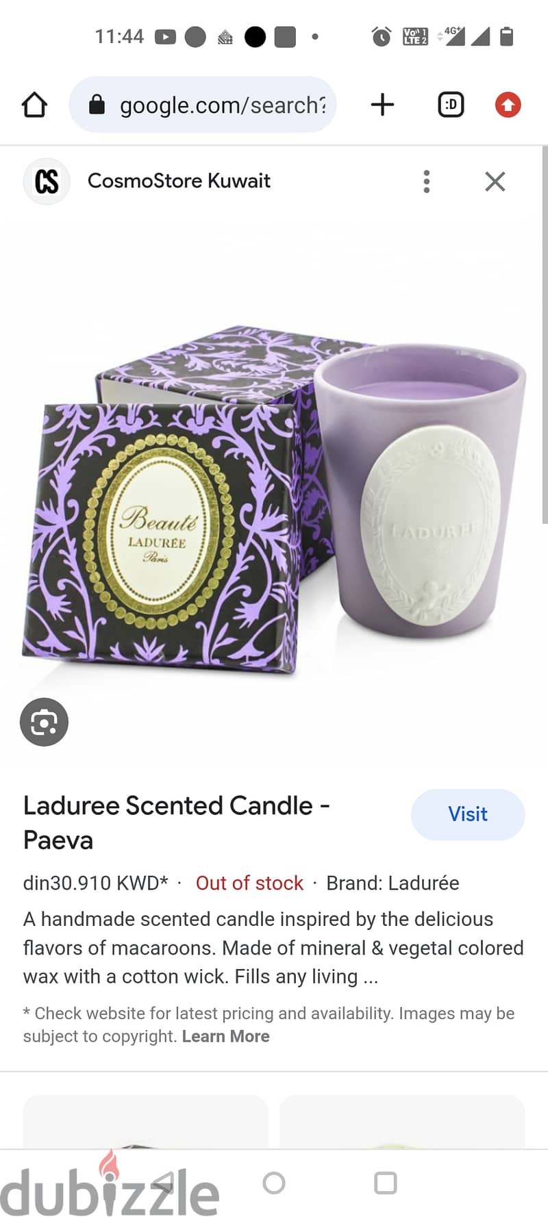 Luxury scented candle by Laduree 0