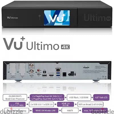 Vu Plus Ultimo 4k مستخدم بحالة الوكالة 3