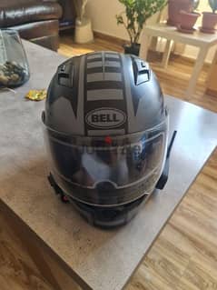used bell helmet + bluetooth + intercom system 0