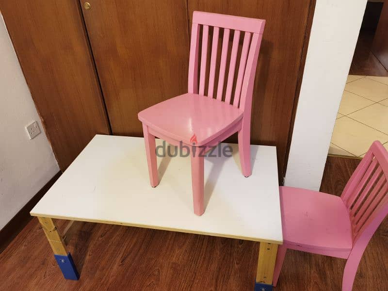 IKEA child table and seats 2